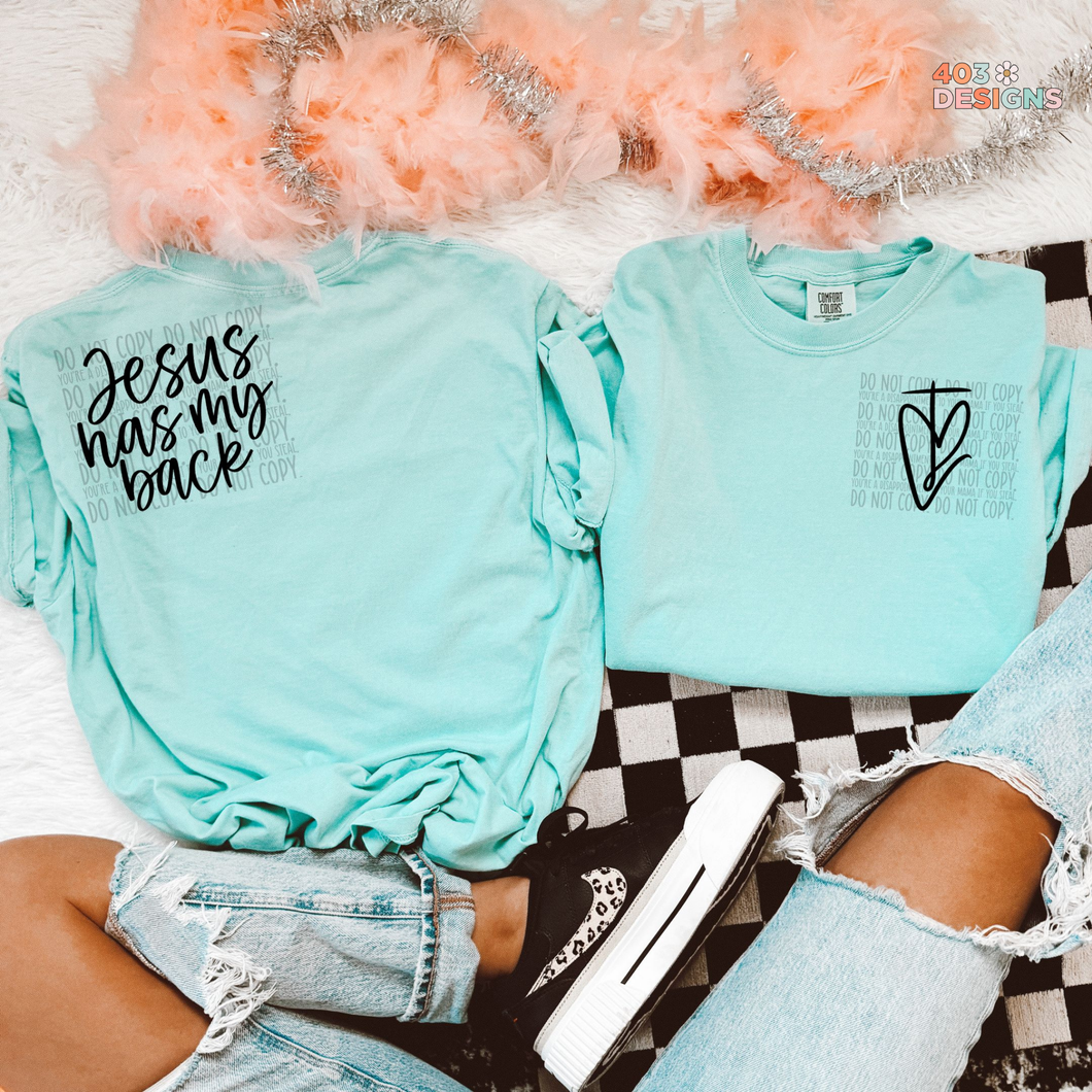 Jesus Has My Back Set DTF Transfer