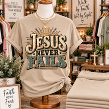 Load image into Gallery viewer, Jesus Never Fails DTF Transfer
