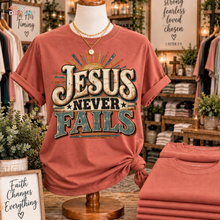 Load image into Gallery viewer, Jesus Never Fails DTF Transfer
