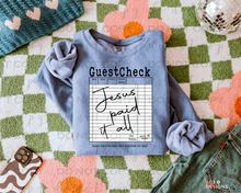 Load image into Gallery viewer, Jesus Paid It All Guest Check DTF Transfer
