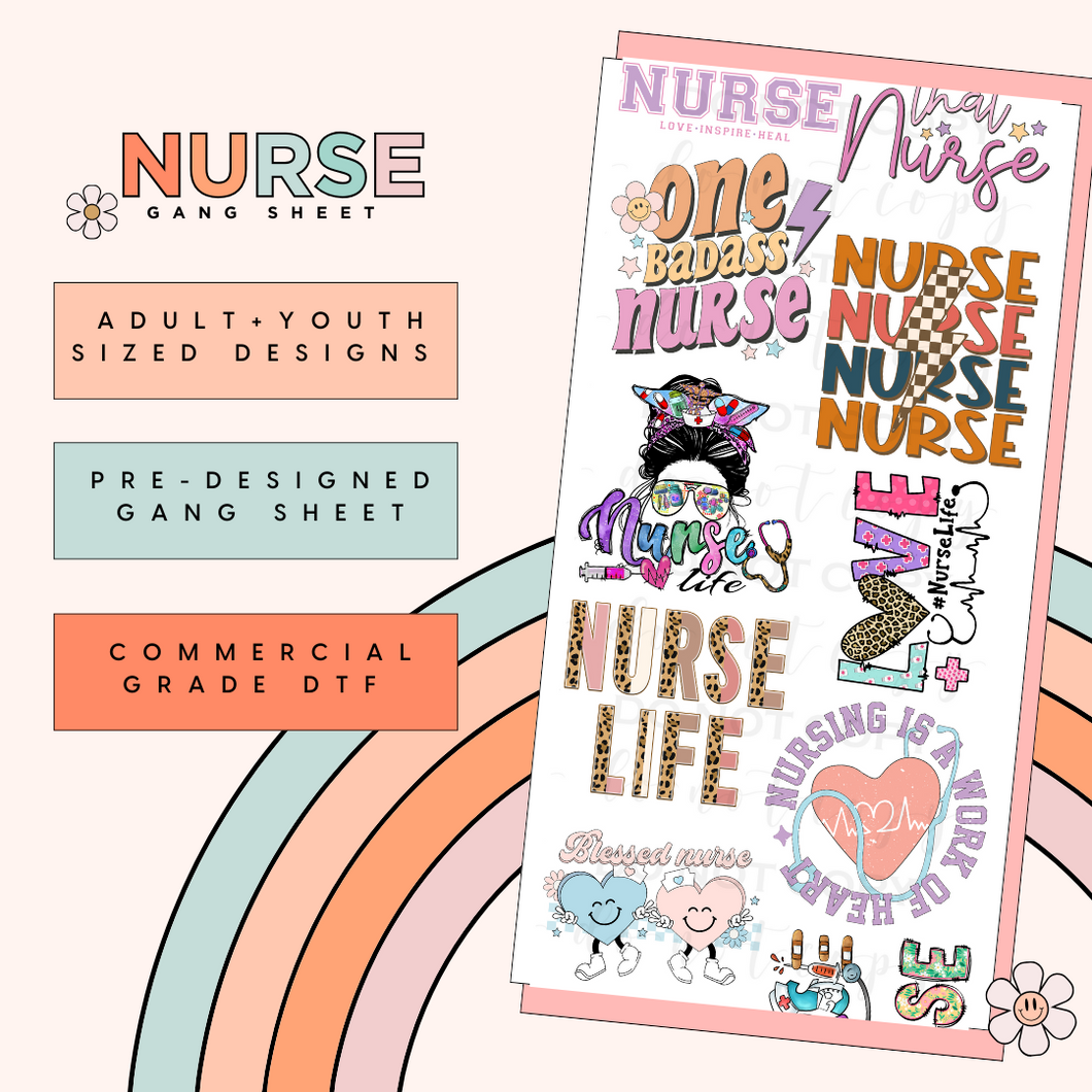 Nurse Pre-Made Gang Sheet