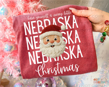 Load image into Gallery viewer, Santa Faux Yarn Christmas States DTF Transfer
