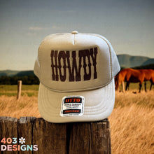 Load image into Gallery viewer, Howdy Embroidered Trucker Hat
