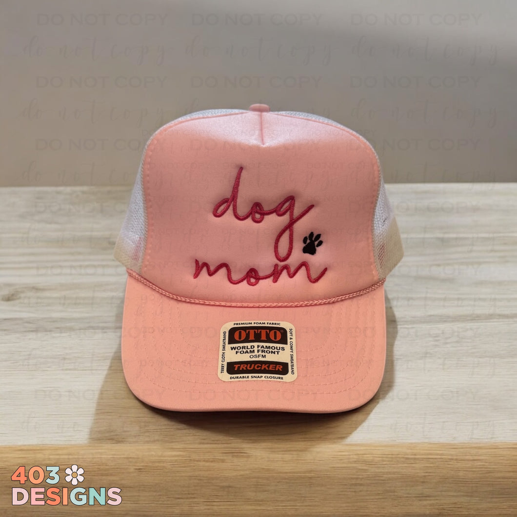 Dog Mom Embroidered Trucker Hat