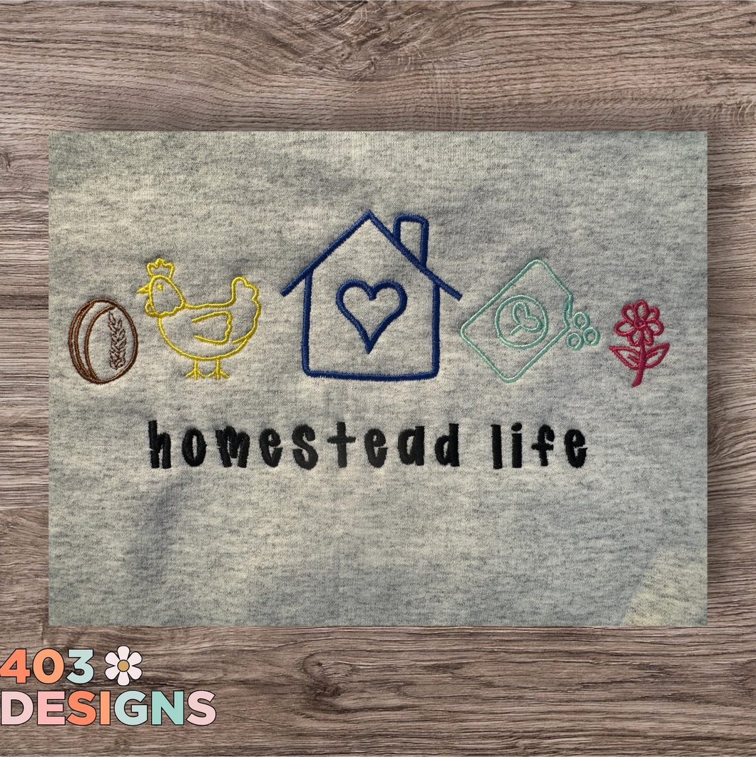 Homestead Life Embroidered Sweatshirt