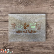 Load image into Gallery viewer, Coffee and Kindness Embroidered Sweatshirt
