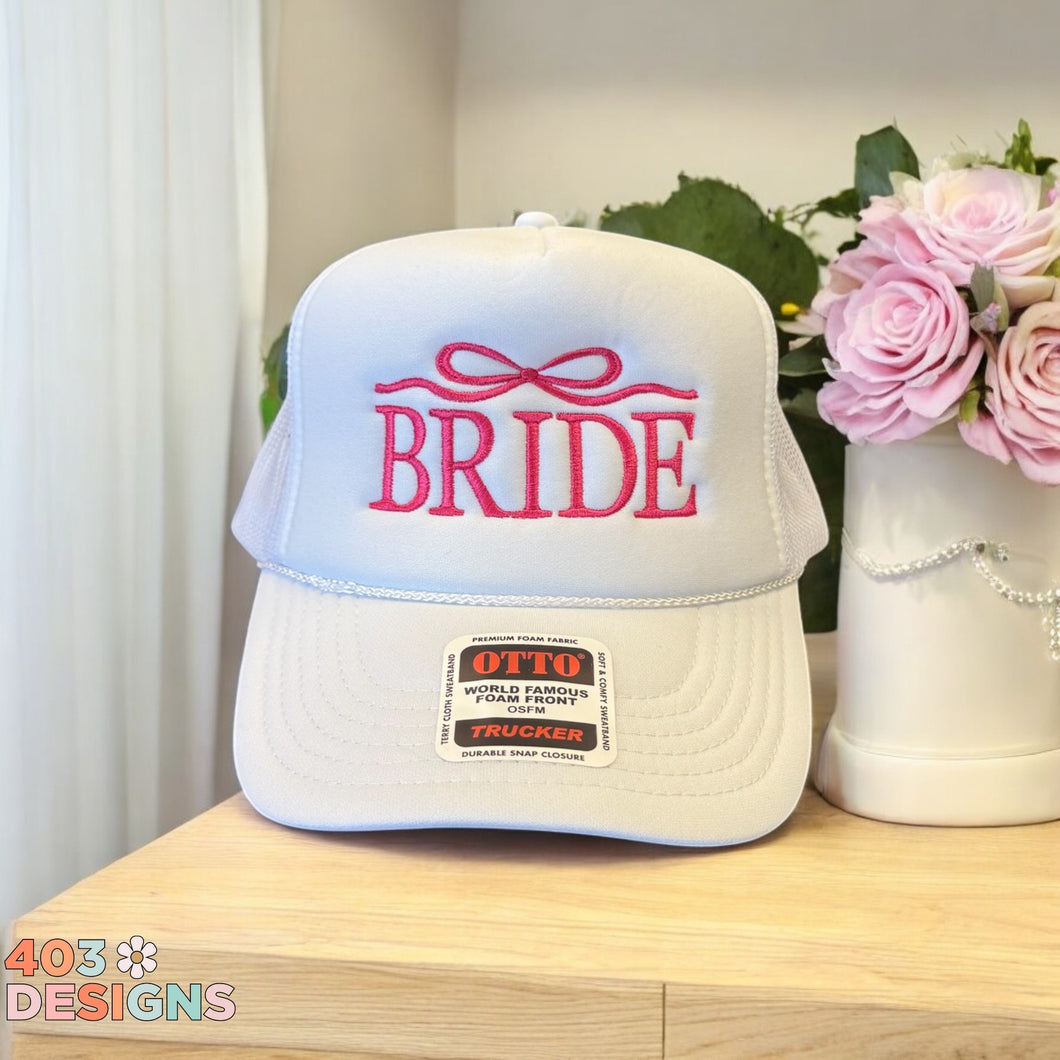 Bride Embroidered Trucker Hat