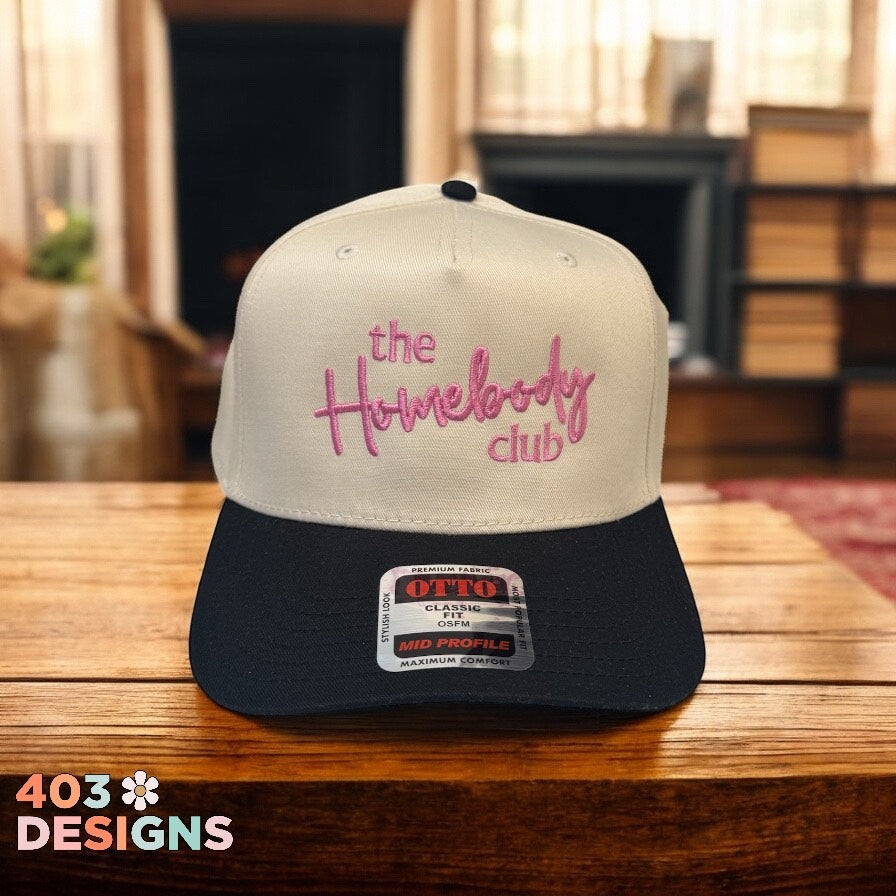The Homebody Club Embroidered Trucker Hat
