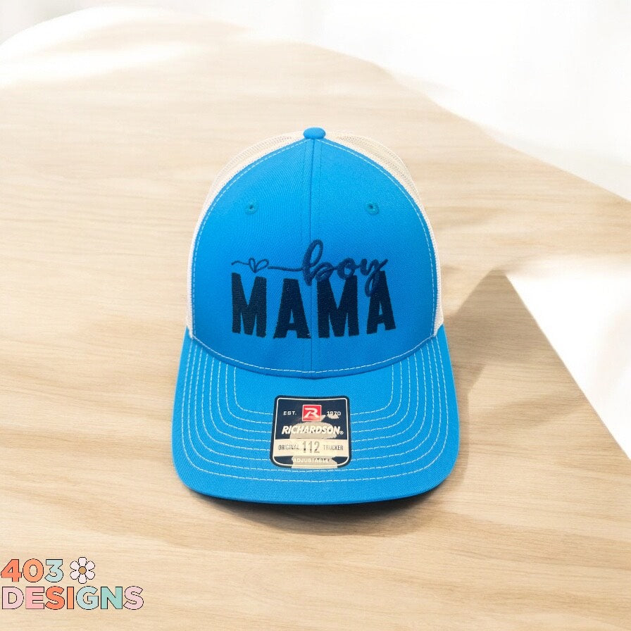 Boy Mama Embroidered Richardson 112 Trucker Hat