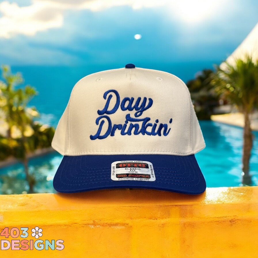 Day Drinkin Embroidered Trucker Hat