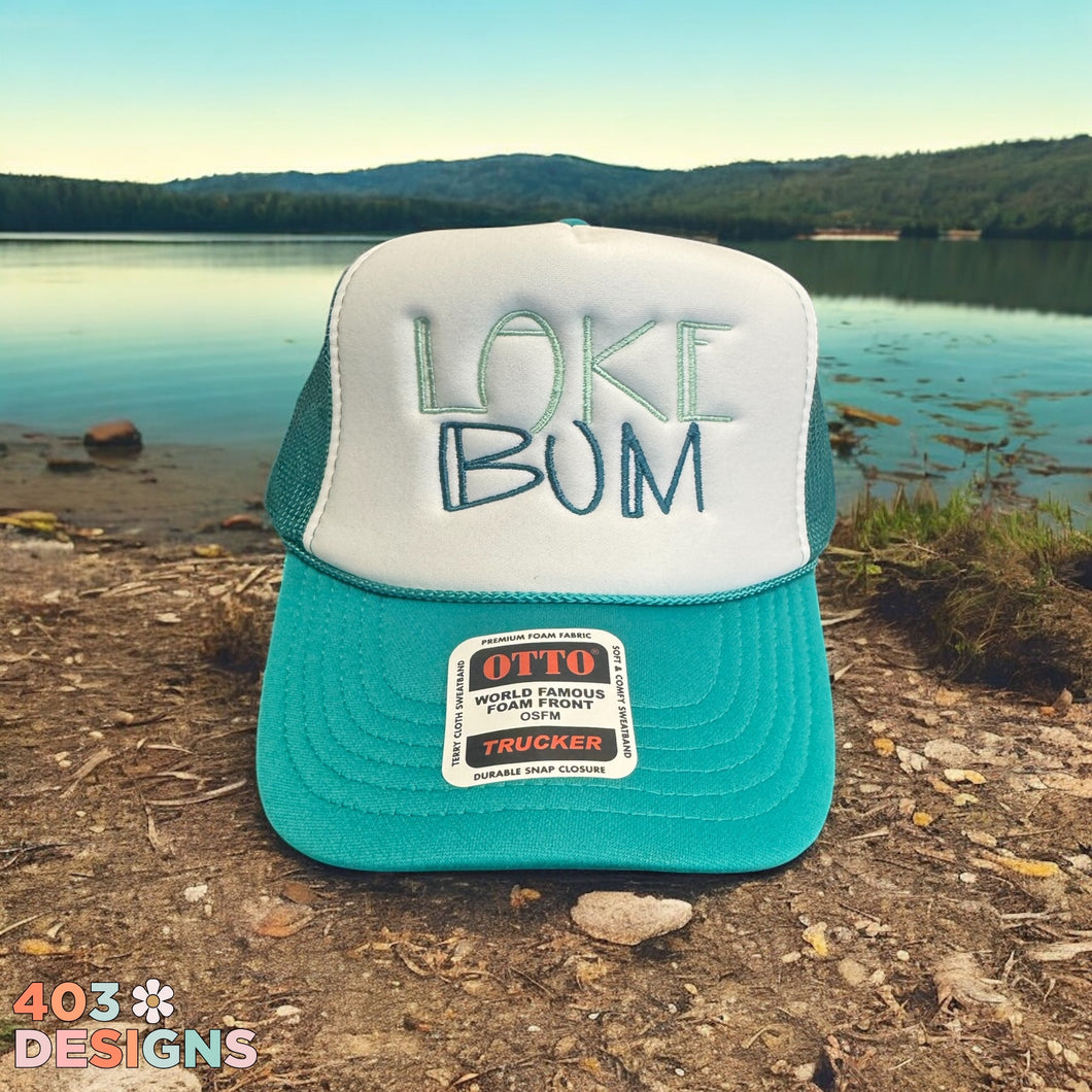 Lake Bum Embroidered Trucker Hat