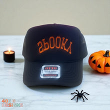 Load image into Gallery viewer, Spooky Embroidered Trucker Hat
