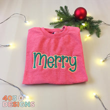 Load image into Gallery viewer, Puff Merry Embroidered Sweatshirt
