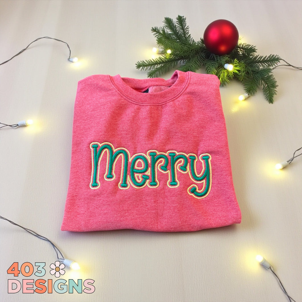 Puff Merry Embroidered Sweatshirt