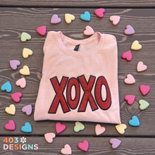 Load image into Gallery viewer, XOXO Glitter Applique Embroidered Sweatshirt
