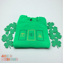 Load image into Gallery viewer, St. Patrick's Day Stamps- Embroidered Sweatshirt
