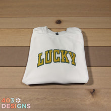 Load image into Gallery viewer, Lucky Applique w/ Glitter- Embroidered Sweatshirt

