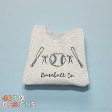 Load image into Gallery viewer, Baseball Co- embroidered sweatshirt
