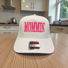 Load image into Gallery viewer, Mommin' Embroidered Puff Trucker Hat
