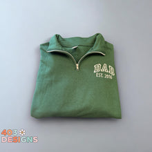 Load image into Gallery viewer, Embroidered quarter zips (choose your title)

