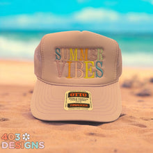 Load image into Gallery viewer, Summer Vibes- multi colored embroidered hat
