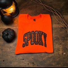 Load image into Gallery viewer, Arhed Spooky Gildan Applique Embroidered Sweatshirt
