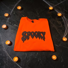 Load image into Gallery viewer, Spooky Drip- Gildan Applique Embroidered Sweatshirt
