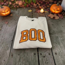Load image into Gallery viewer, Boo Gildan Applique Embroidered Sweatshirt
