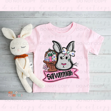 Load image into Gallery viewer, Easter Bunny Name Plate Youth T-Shirt
