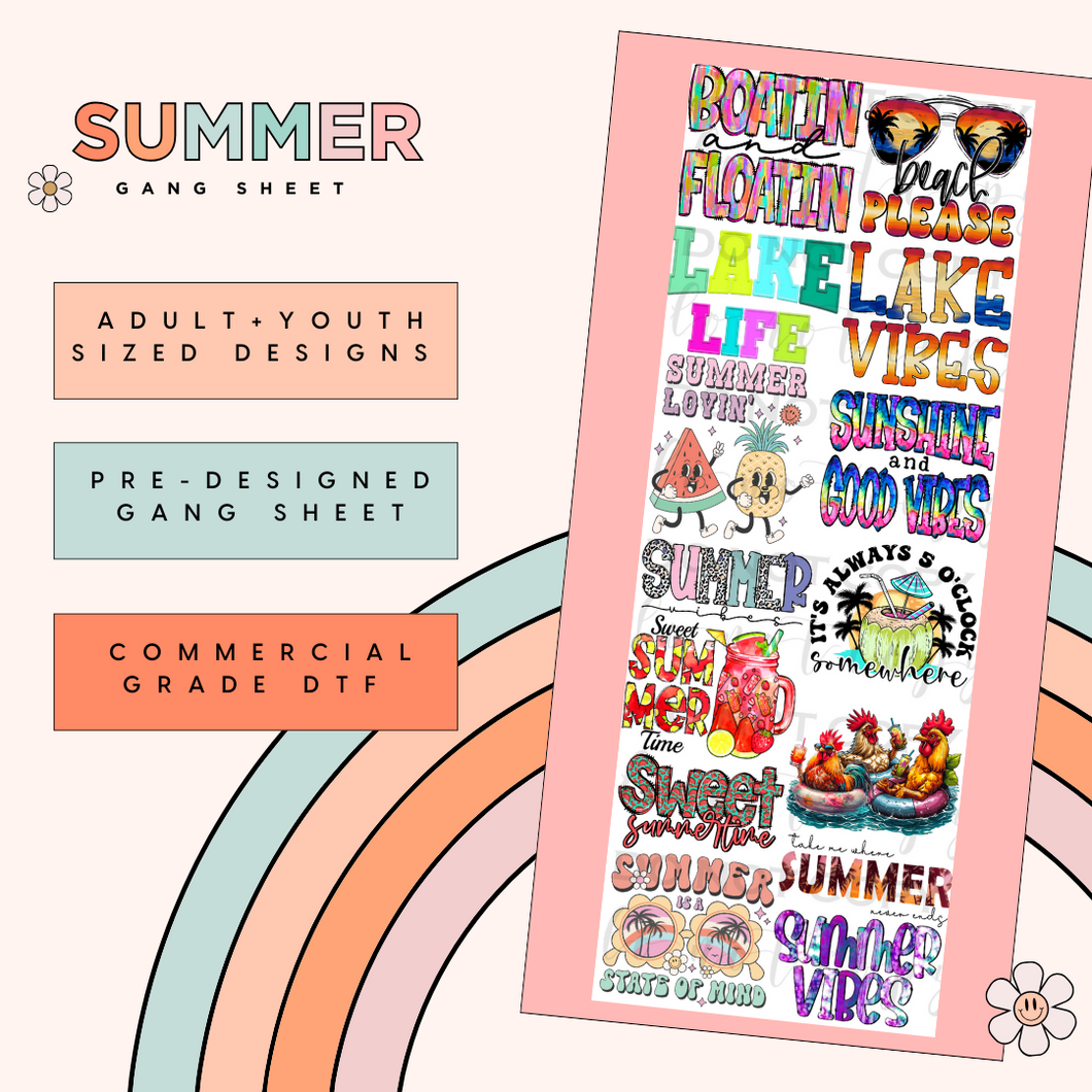 Summer Pre-Made Gang Sheet