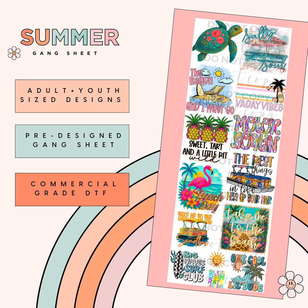 Summer Pre-Made Gang Sheet