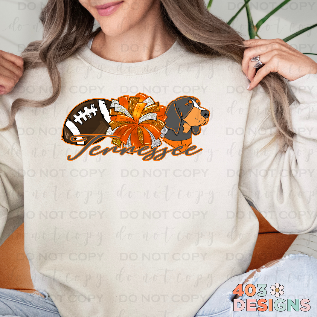 TN Football Cheer Crewneck Sweatshirt