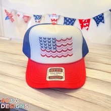 Load image into Gallery viewer, Stars &amp; Stripe Foam Trucker Hat - Choose Your Design
