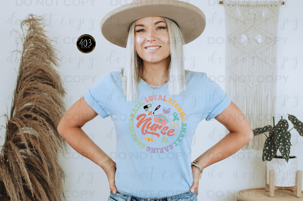 Nurse Circle DTF Transfer