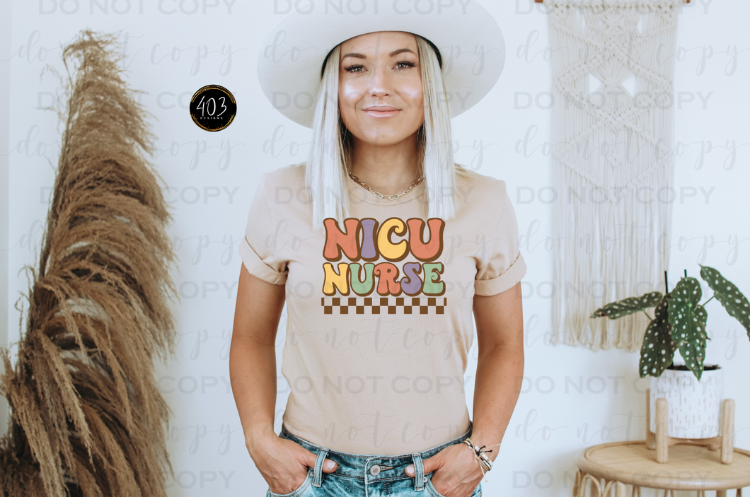 Retro NICU Nurse DTF Transfer