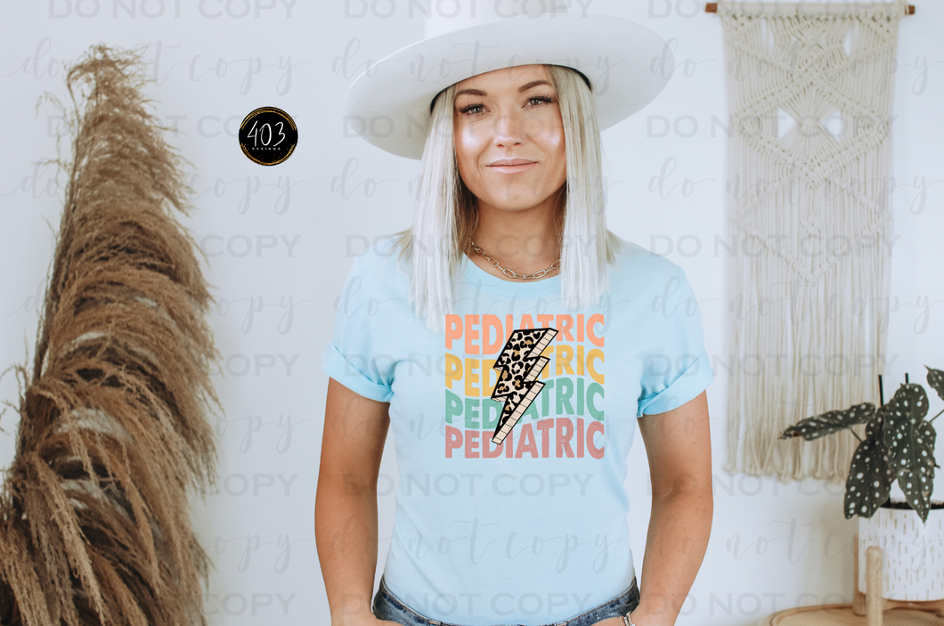 Lightening Bolt Pediatric Nurse DTF Transfer