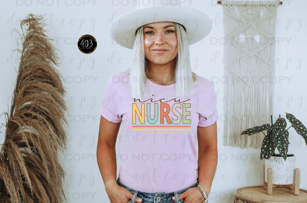 NICU Nurse Retro DTF Transfer