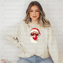 Load image into Gallery viewer, Red Retro Santa Bubble Gum Completed Sweatshirt
