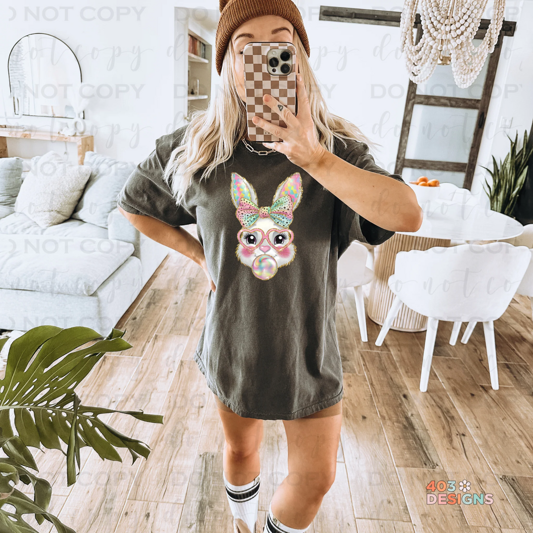 Bunny Faux Glitter T-Shirt