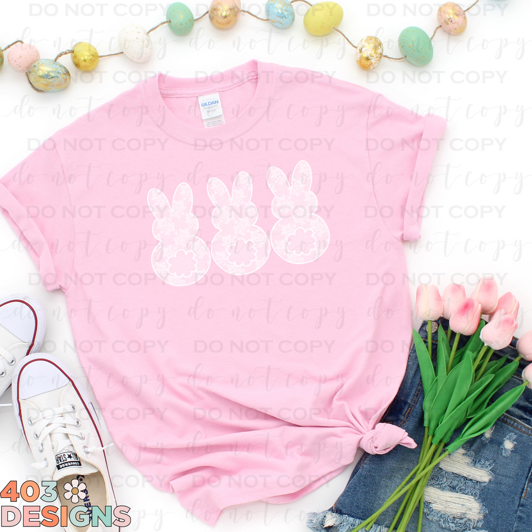 Trio Lace Bunnies T-Shirt