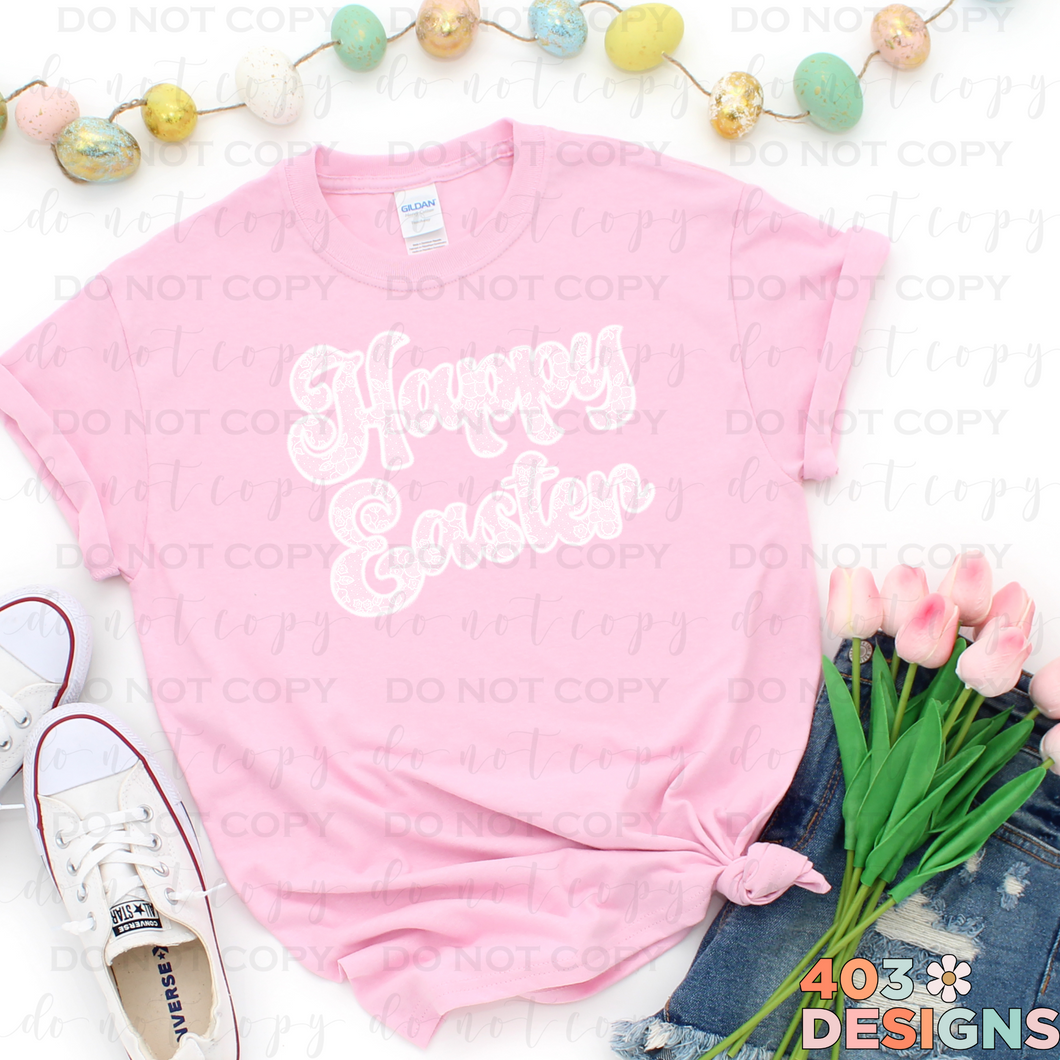 Happy Easter Lace T-Shirt