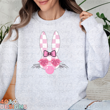 Load image into Gallery viewer, Checkered Pink Bunny Sweatshirt
