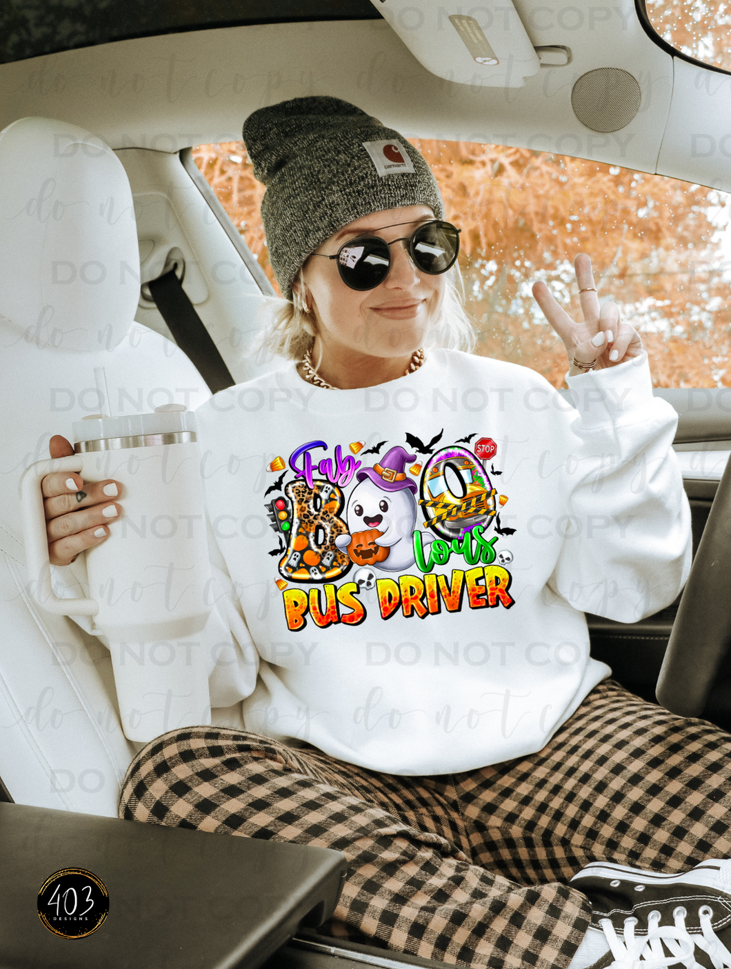 Fab Boo Lous Bus Driver DTF Transfer