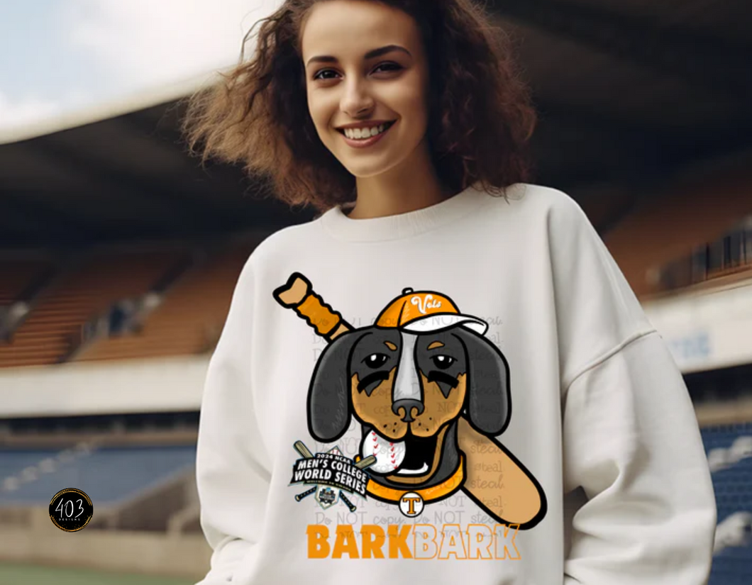 TN Baseball Bark Bark DTF Transfer
