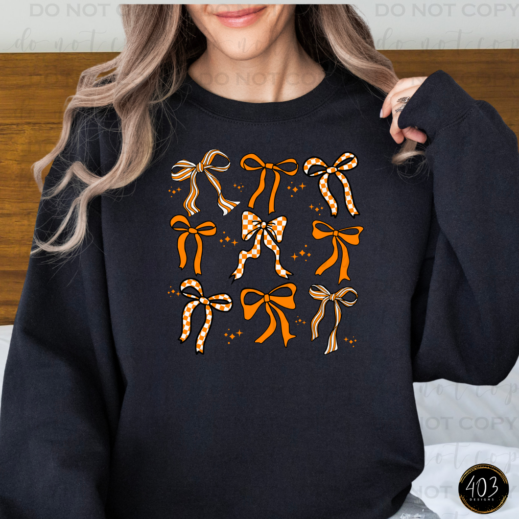 Orange Bows DTF Transfer