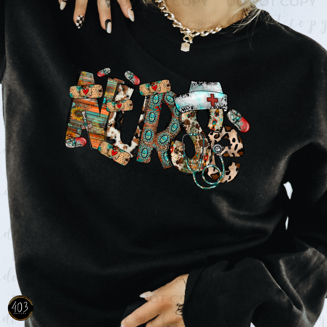 Nurse Western DTF Transfer