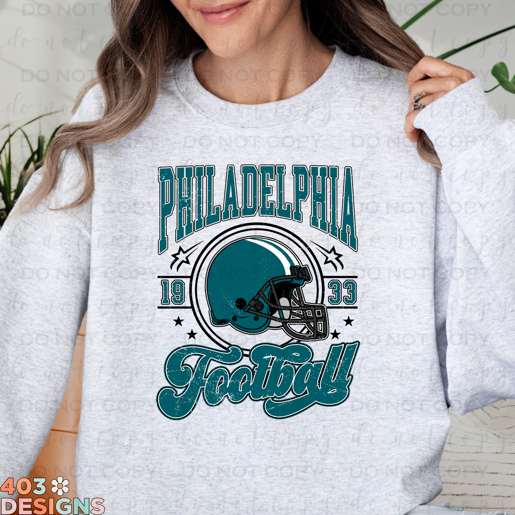 Philadelphia Football Helmet DTF Transfer