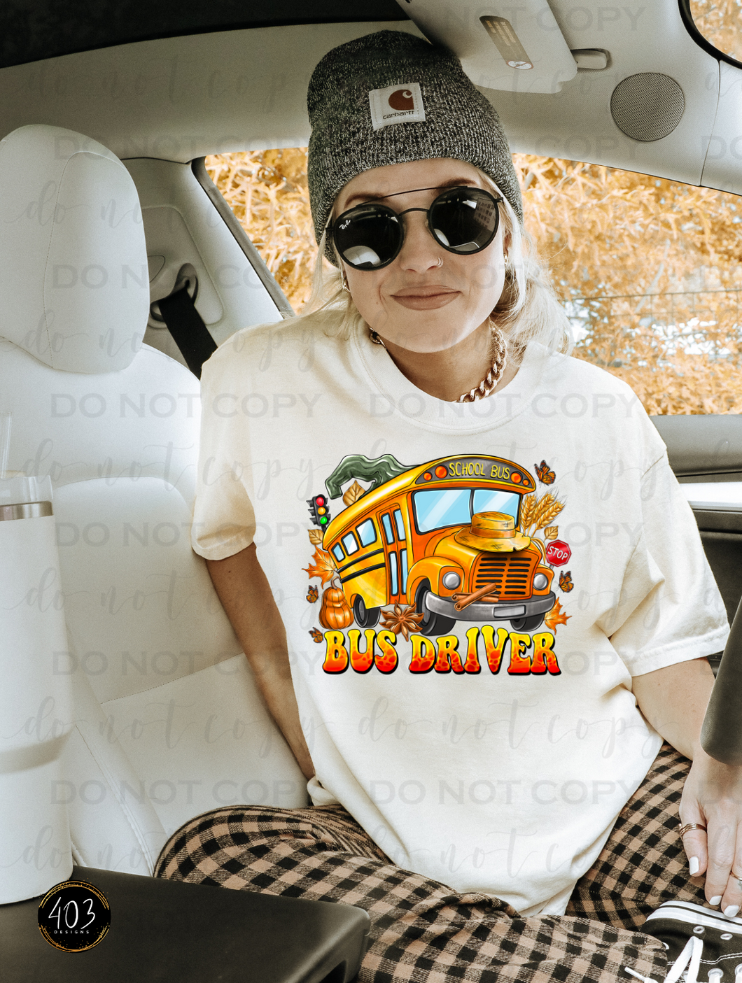 Bus Driver Pumpkins DTF Transfer