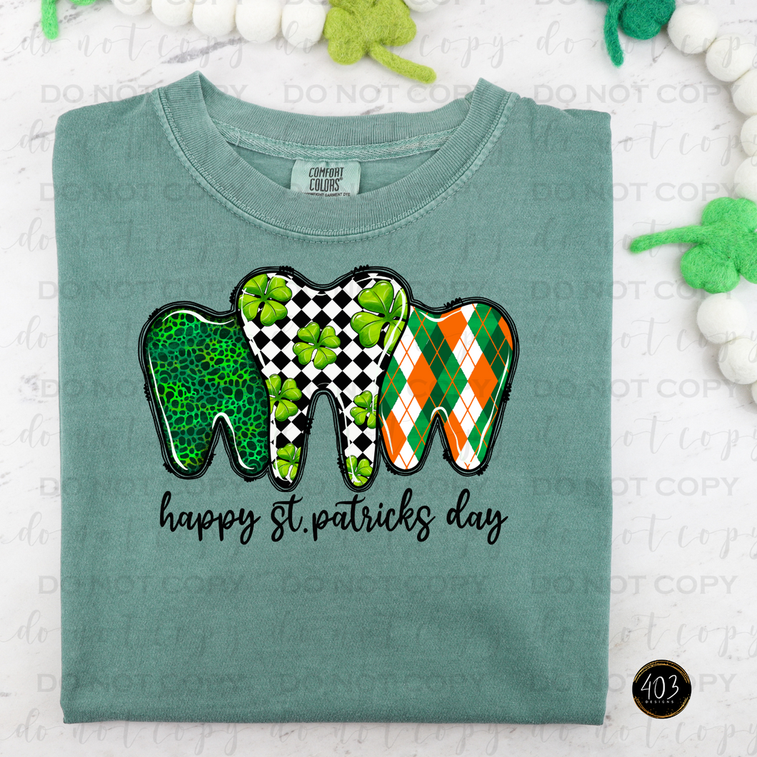 Happy St. Patrick's Day Teeth DTF Transfer