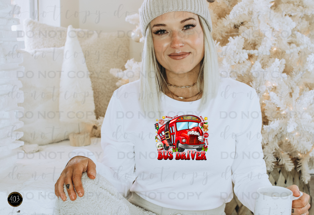 Christmas Bus Driver DTF Transfer